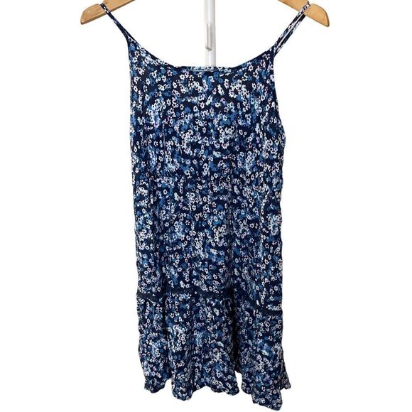 Beautiful Blue Floral Sundress, Juniors Large - Picture 1 of 3